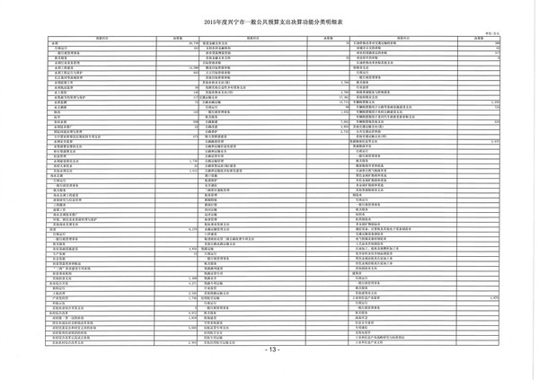2015年度环球国际官网
一般公共预算支出决算功能分类明细表13.jpg
